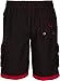 Sakkas 3097WS Mens Contrast Stripes Skate Surf Board Short/Swim Trunks - Black/Red/4X-Large