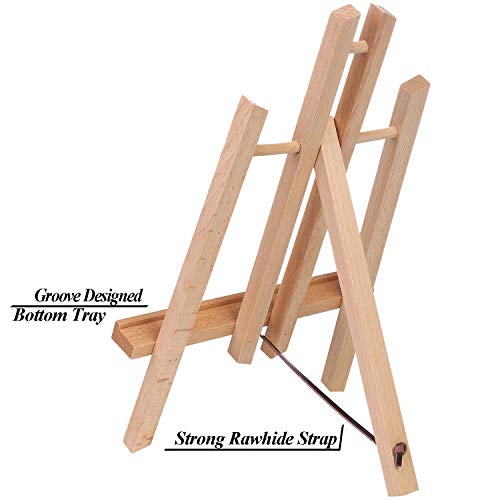11" Tall Tabletop Easel - ATWORTH Small Wood Easel Painting Display Easel, Pack of 12