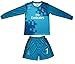 GamesDur 2017/2018 Real Madrid RONALDO #7 Away BLUE Long Sleeve Soccer Kids Jersey & Short Set Youth Sizes (4-6 YEARS)