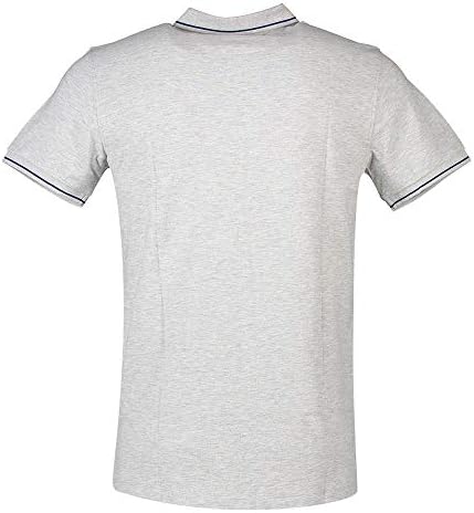 Pique Polo Camiseta, Hombre, Gris (Sharp Grey), Large