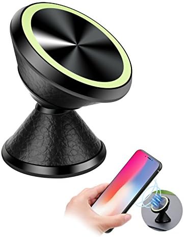 Magnetic Phone Car Mount Holder, Stick on Dashboard Universal 360° Rotation Cellphone Stand for iPhone X/8/7/6S/6 Plus + Samsung Galaxy S9/S8/S7 Note 5/6/7 Google Pixel LG HTC GPS Mini Table