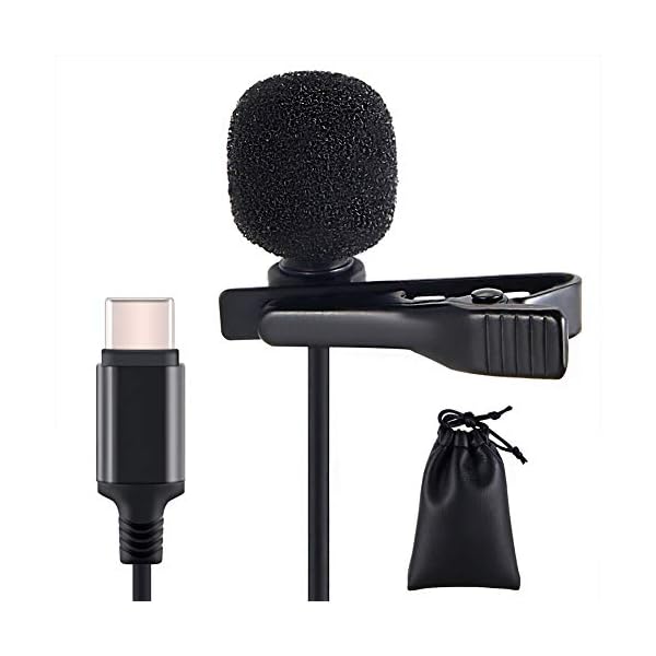 Lavalier Mikrofon, PChero Typ-C Clip on Revers Omnidirektionales Kondensatormikrofon für Smartphone Aufnahme Interview…