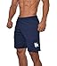 YoungLA Men's Yoga Running Shorts w/Zipper Pockets Navy Large