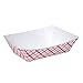 A World Of Deals #25 Paperboard Red Check Food Tray, 1/4-lb Capacity (Pack of 250)