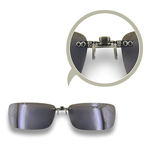 Besgoods Polarized Clip-on Sunglasses Lenses Glasses Unbreakable Driving Fishing Outdoor Sport Travelling New (Black)