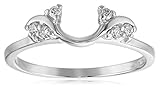 14k White Gold Round Diamond Solitaire Engagement Ring Enhancer (1/8 cttw, H-I Color, I1-I2 Clarity)
