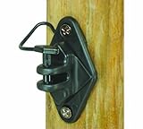 Field Guardian Wood Post Pinlock Nail-On Polywire Insulator, Black