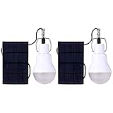 Solar Light Bulb Outdoor Afoskce 130LM Portable