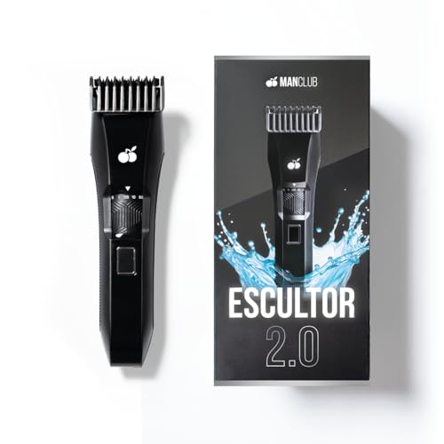 O Escultor 2.0 da MANCLUB: Barbeador Elétrico sem Fio | Bivolt | À Prova D'água | Lâmina de Aço Inoxidável | 21 Ajustes de Altura
