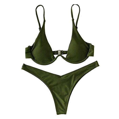 high waisted bikini with push up top