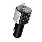 Bluetooth FM Transmitter Car, Wireless Bluetooth Radio Adapter Hand-Free Calling Dual USB Car Charger