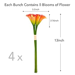 Softflame Artificial/Fake/Faux Flowers - Calla Lily