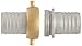 Dixon CAB150 Aluminum Hose Fitting, Complete King Short Suction Coupling Set with Brass Nut, 1-1/2