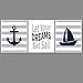 Nautical Nursery Prints for Baby Room Decorations - NO FRAMES OR MATTING