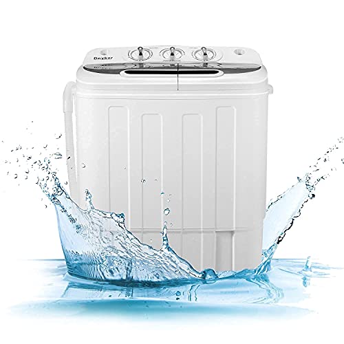 YOLENY 2IN1 Compact Mini Twin Tub Washing Machine, 16.5lbs Capacity w