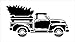 Little Red Truck Christmas Tree Stencil by StudioR12 | for Painting Wood Signs | Vintage Nostalgic Holiday Home Decor | Rustic Old Fashioned Holiday | Choose Size (12