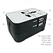 Travel Adapter, Worldwide All in One Universal Travel Adapter Wall Charger AC Power Plug Adapter with Dual USB Charging Ports for USA EU UK AUS, Cell Phone Laptop, Black