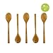 JapanBargain 3807, Pack of 10 Solid Bamboo Dinner Spoons Soup Spoons, 8-inch