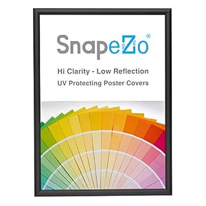 Image of SnapeZo Photo Frame 5x7 Inches, Black 0.6 Inch Aluminum Profile, Front-Loading Snap Frame, Wall Mounting, Super-Slim Series