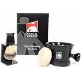 G.B.S Men's Grooming Set with Classic Shaving Soap Mug with Knob Handle, Synthetic Animal-Free 5th generation Wet Shaving Bru
