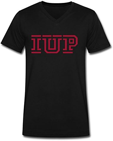 TIANYI Men Indiana University Of Pennsylvania V-Neck Short Sleeve Tees M