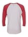 Next Level Apparel Unisex Triblend 3/4-Sleeve Raglan Large VIN RD/HTHR WHT