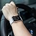 Band4u Apple Watch Band 38mm,Soft Silicone Strap Replacement Wristbands For Apple Watch Sport Series 3 Series 2 Series 1 NIKE+ Sports and Edition (38SM Silver/White)