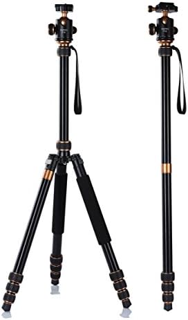 P18 Camera Tripod REPPO travel tripod 70 Inch CNC Aluminium Foldable tripods for canon nikon sony Monopod Ball Head Quick Release Plate and bag For Digital/Video/DSLR Cameras - 18KG Max Load ( BLACK)