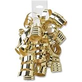 Twelve (12) Curly Bows - Dazzling High Glossy Gift Bows Elegant Bouncy Easy (Gold)