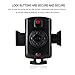 IKOPO 3-in-1 360° Rotating Easy to Use One Touch Cell phone Car Mount Holder Cradle for iPhone Samsung Galaxy LG Nexus(Black)
