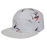 GP Accessories Mens Womens Bird Print Faux Leather Visor 5 Panel Hat