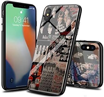 iYSDWeR iPhone XR Case 9H Glass Tempered Back Cover + TPU Frame Hybrid Shell Slim Case for iPhone XR