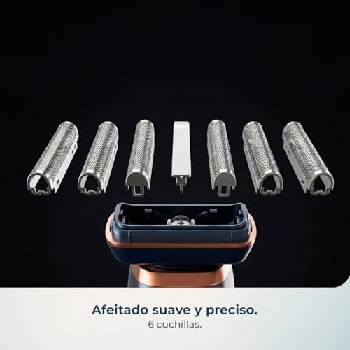 Afeitadora Eléctrica Laminar con 6 Cuchillas PrecisionCare X-Trimm ProElite 6000. Motor 8000rpm, Luz LED, Autonomía 100mins, Pantalla Integrada, Carga Rápida, IPX6, Uso con Cable o Batería — foto 2 de 8