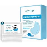 YOYORY Hydrogel Eye Patches - 60 Pcs for Dark Circles, Puffy Eyes & Wrinkles | Collagen & Hyaluronic Acid Infused, Hydrating Firming Eye Care (Black)