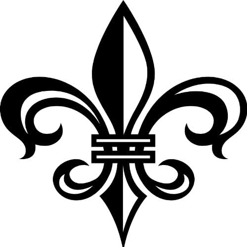Global Graffix Fleur de lis Style 1 wall decal sticker home décor 23" x 23"
