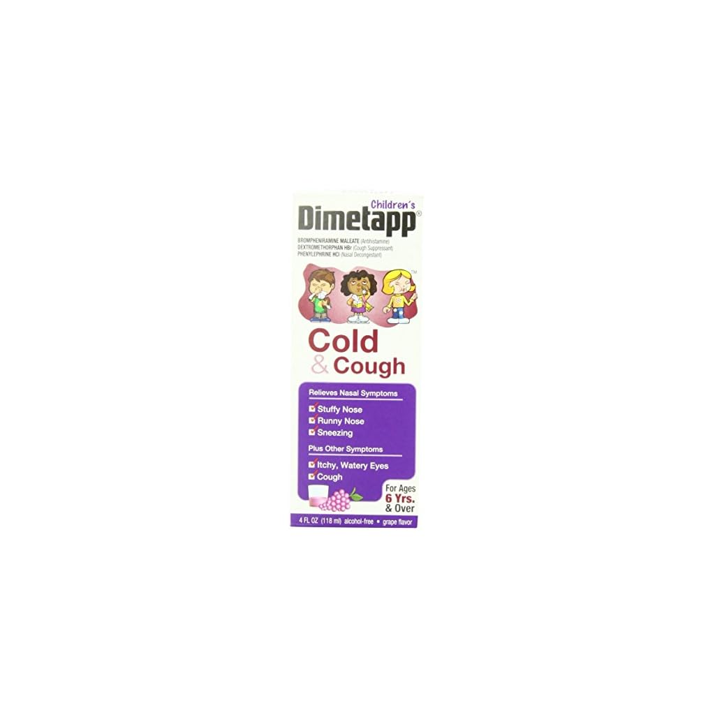 Pack of 4 DIMETAPP Elixir Cough/Cold 4 OZ