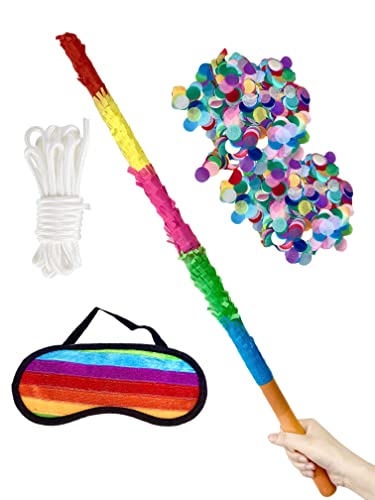 ZCFIFDGB 32-inch pinata sticks, that won't break,the quality is veryvery hard.kids can enjoy playing at the pinata party without worrying about it getting damaged.Piñata Stick kids love