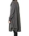 ZANZEA Women's Solid Round Neck Pockets Casual Long Sleeve Loose T Shirt Dress