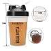 BONISON Mix Whip Blend & Shake Clear Colored Screw Top Shaker Bottle Wire Whisk Sport Mixer Smoothie Protein Weight Loss Shakes & Powders with Handle