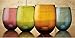 Tuscana Asst Color 14oz Stemless Wine Glass S/4