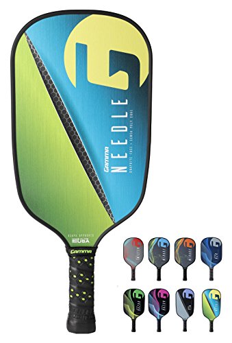 Gamma Sports Needle Elongated Polycore Pickleball Paddle - Blue/Green