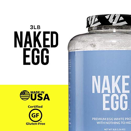 NAKED EGG - 3LB Non-GMO Egg White Protein Powder from US Farms - Bulk, No Additives, Paleo, Dairy Fr - coolthings.us