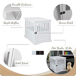 Casual Home Wooden Medium Pet Crate, End