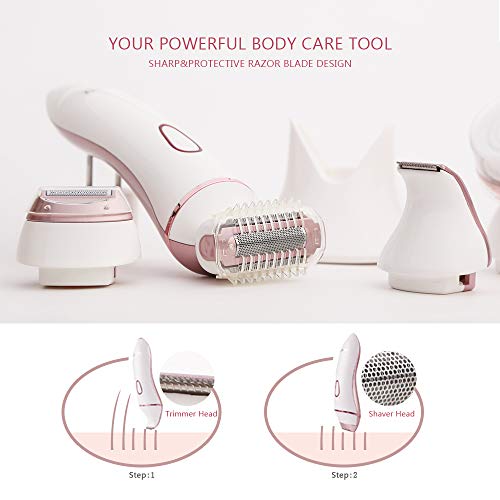 image for Ladies Electric Shaver, Treezitek 4 in 1 Waterproof Lady Electric Razo