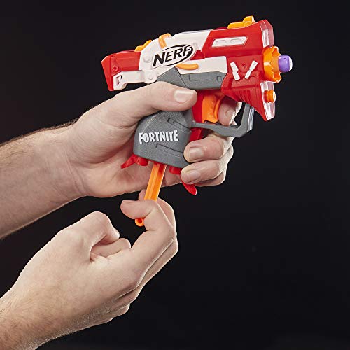 NERF Fortnite Ts Microshots Dart-Firing Toy Blaster & 2 Official Elite Darts
