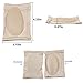 Kalevel Compression Arch Support Sleeves Sock Silicone Adhesive Arch Support Insoles Gel Pads for Flat Feet Plantar Fasciitis (Khaki Set, 2 Pairs)