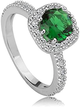 Dudee Jewelry Inlay Zircon Green-Color Ring engagement rings old fashion rings