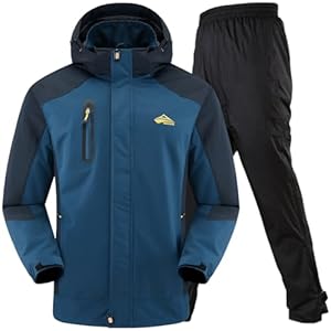 [ベンケ] アウトドアジャケット 上下セット 登山 レインウェア メンズ