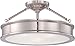 Minka Lavery Semi Flush Mount Ceiling Light 4177-84, Harbour Point Lighting Fixture, 3 Light, Nickel