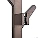 MyGift Wall Mounted Brown Bamboo Hall Tree Coat Rack, Hanging Narrow Hat Rack with 10 Peg Hooks